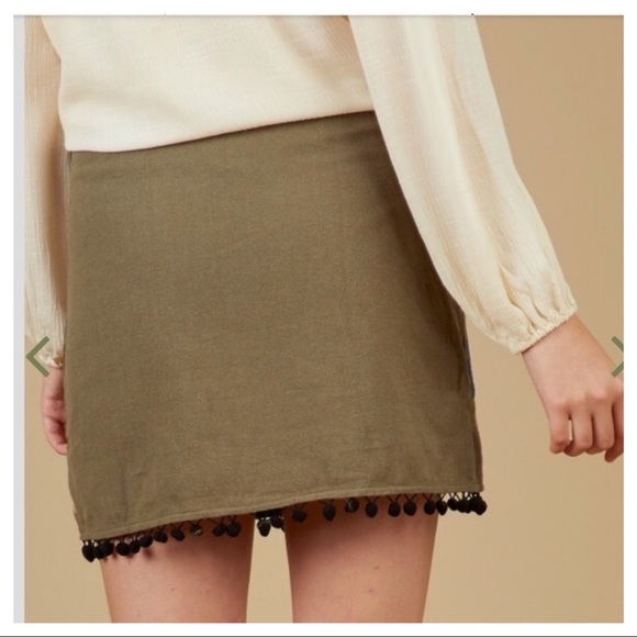 Embroidered Birds Pom-Pom Tassel Skirt by Altar’d State - Picture 2 of 12